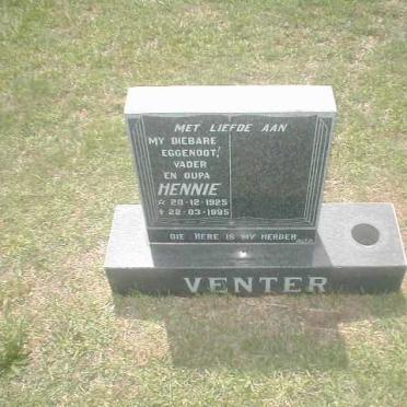 VENTER Hennie 1925-1995
