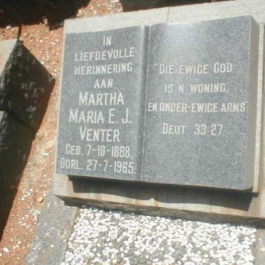 VENTER Martha Maria 1888-1965