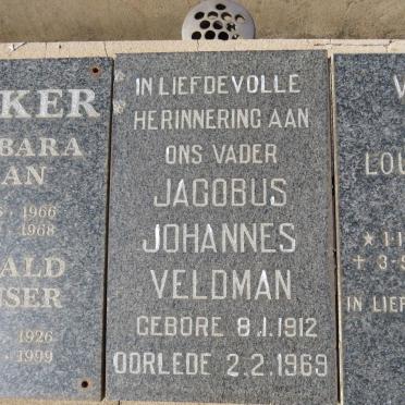 VELDMAN Jacobus Johannes 1912-1969