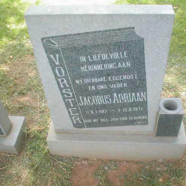 VORSTER Jacobus Adriaan 1917-1971