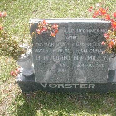 VOSTER D.H. 1921-1995 &amp; M.E. 1926-