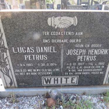 WHITE Lucas Daniel Petrus 1903-1974 :: WHITE Joseph Hendrik Petrus 1937-1980