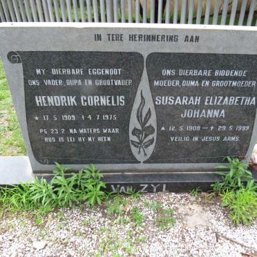ZYL Hendrik Cornelis, van 1909-1975 &amp; Susarah Elizabetha Johanna 1908-1999
