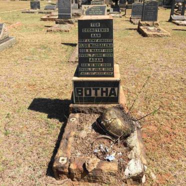 BOTHA Adam 1926-1934 :: BOTHA Elsie Magdalena 1929-1929