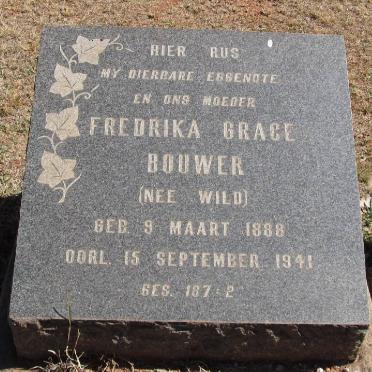 BOUWER Frederika Grace nee WILD 1888-1941