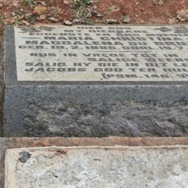 BRUYN Maria Christina Magdalena, du 1886-1942