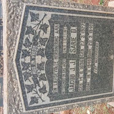 BRITZ Jacob J.J. 1896-1948 :: BRITZ Sarie D. 1927-1940