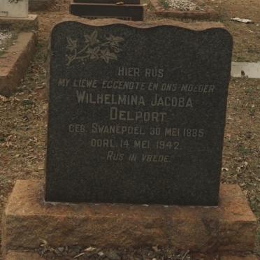 DELPORT Wilhelmina Jacoba nee SWANEPOEL 1885-1942