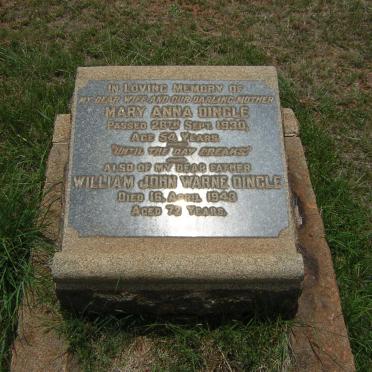 DINGLE William John Warne -1943 &amp; Mary Anna -1930