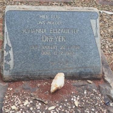 DREYER Johanna Elizabeth nee JOUBERT 1856-1943