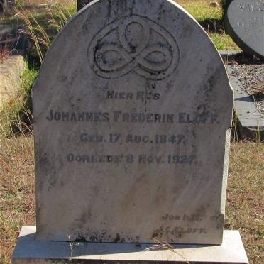 ELOFF Johannes Frederik 1847-1927