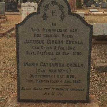 ENGELA Jacobus Gideon 1862-1950 &amp; Maria Catharina VAN WYK 1866-1942