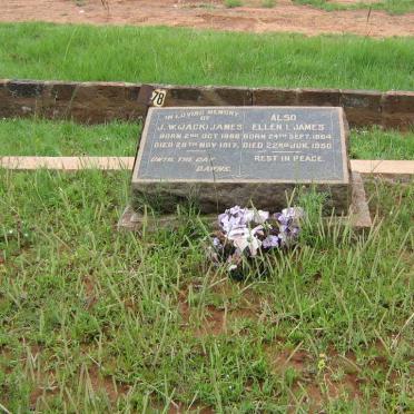 JAMES J.W. 1868-1917 &amp; Ellen I. 1864-1950