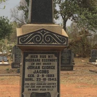 JACOBS Johan George 1885-1945 &amp; Elsie C.M. 1887-1966