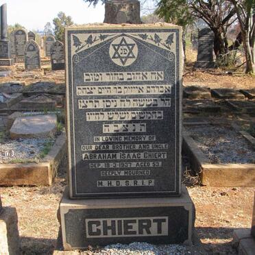 CHIERT Abraham Isaac -1937