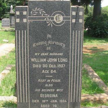LONG William John -1937 &amp; Georgina -1954