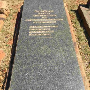 MARAIS Agnes nee ROSS -1936