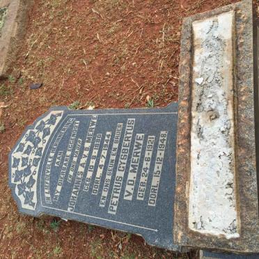 MERWE Johannes A, v.d. 1880-1944 :: v.d. MERWE Petrus Gysbertus 1921-1948