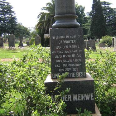 MERWE Wouter, van der 1859-1939