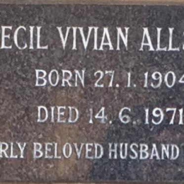 ALLSOPP Cecil Vivian 1904-1971