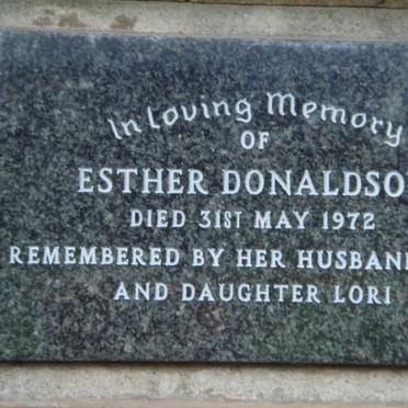 DONALDSON Esther -1972