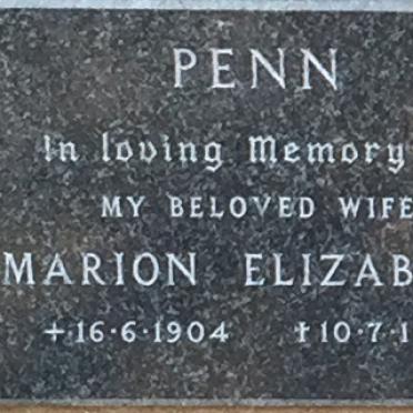 PENN Marion Elizabeth 1904-1975