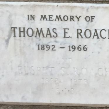 ROACH Thomas E. 1892-1966 &amp; Elsbet S. 1892-1978