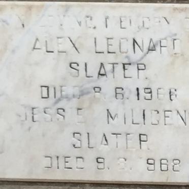SLATER Alex Leonard -1966 &amp; Jessie Milicent -1962