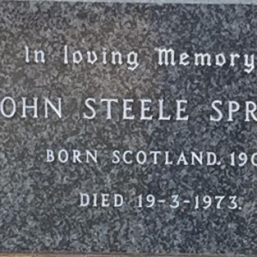 SPROULE John Steele 1903-1973