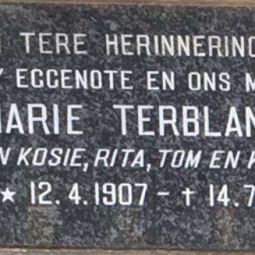 TERBLANCHE Marie 1907-1971