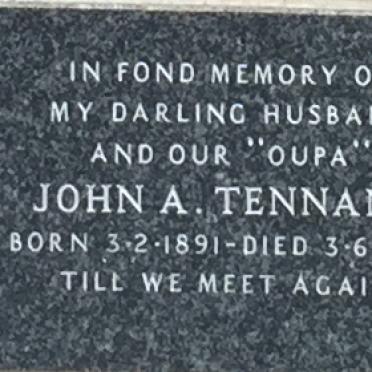 TENNANT John A. 1891-1978