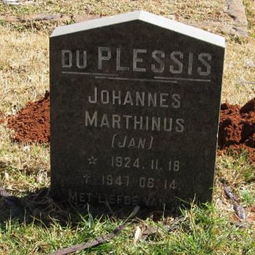 PLESSIS Johannes Marthinus, du 1924-1947