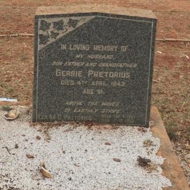 PRETORIUS Gerrie -1943 &amp; Lea M.C. 1861-1950