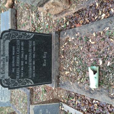 REYNEKE Aletta Catherina 1863-1939 :: CARLSON Maria Johanna 1892-1961