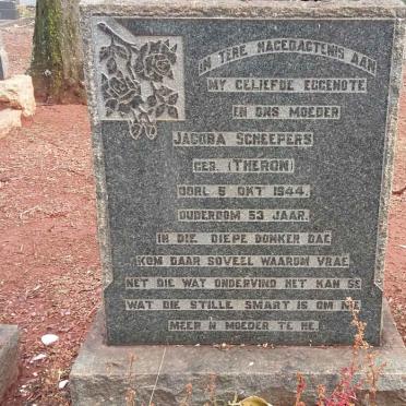 SCHEEPERS Jacoba nee THERON -1944