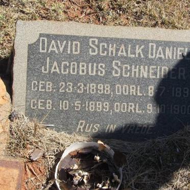 SCHNEIDER David Schalk Daniel 1898-1898 :: SCHNEIDER Jacobus 1899-1900