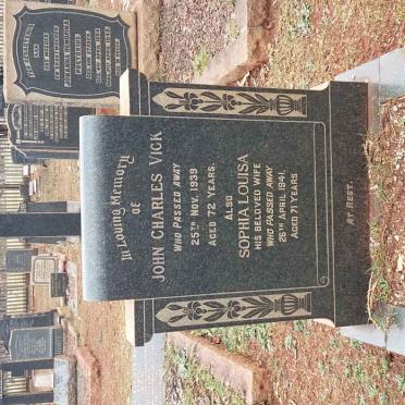 VICK John Charles -1939 &amp; Sophia Louisa -1941