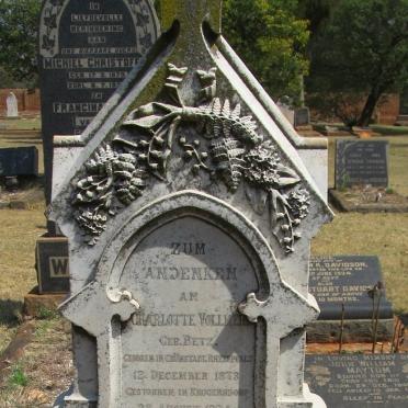 VOLLMER Charlotte nee BETZ 1873-1894