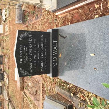 WALT Andries Gerhardus, v.d. 1908-1983 &amp; Maria Margaretha KOK 1914-1995