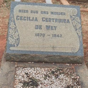 WET Cecilia Gertruida, de 1870-1942