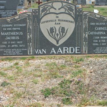 AARDE Marthienus Jacobus, van 1922-1972 &amp; Cornelia Catharina Marie NIEWOUDT 1924-1975