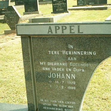 APPEL Johann 1928-1986