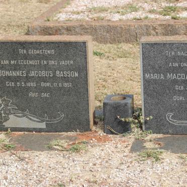 BASSON Johannes Jacobus 1885-1957 &amp; Maria Magdalena 1894-1969