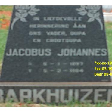 BARKHUIZEN Jacobus Johannes 1897-1984