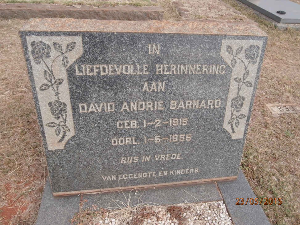 BARNARD David Andrie 1915-1955