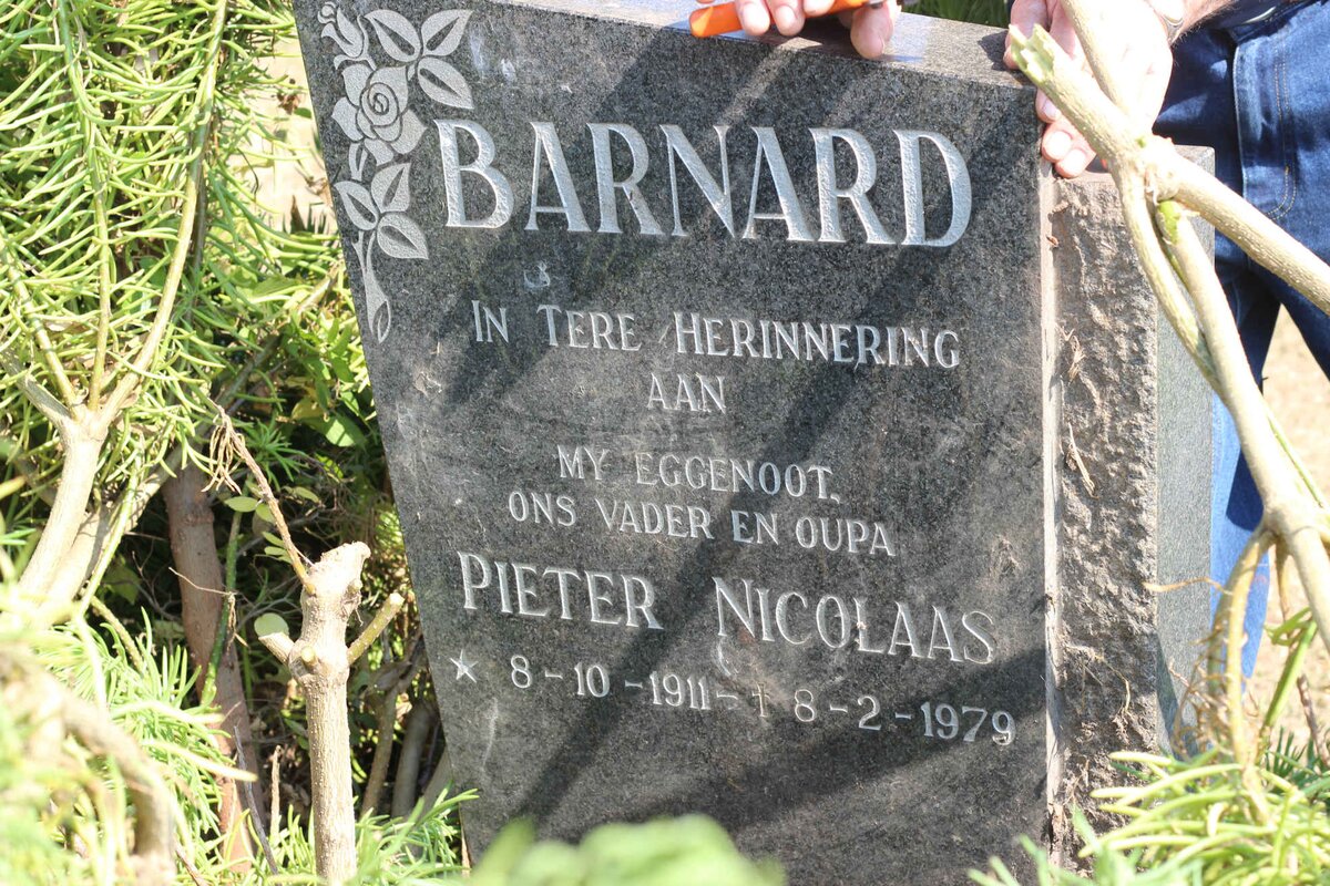 BARNARD Pieter Nicolaas 1911-1979