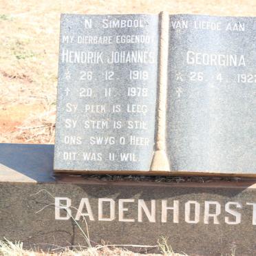BADENHORST Hendrik Johannes 1918-1978 &amp; Georgina 1922-