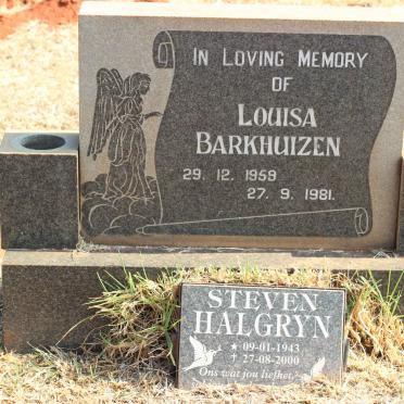 BARKHUIZEN Louisa 1959-1981 :: HALGRYN Steven 1943-2000