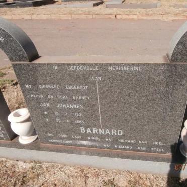 BARNARD Jan Johannes 1931-1985