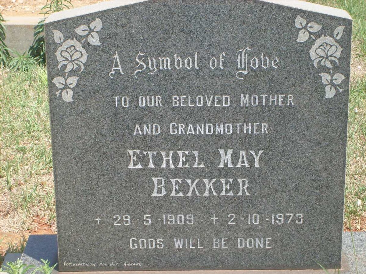 BEKKER Ethel May 1909-1973